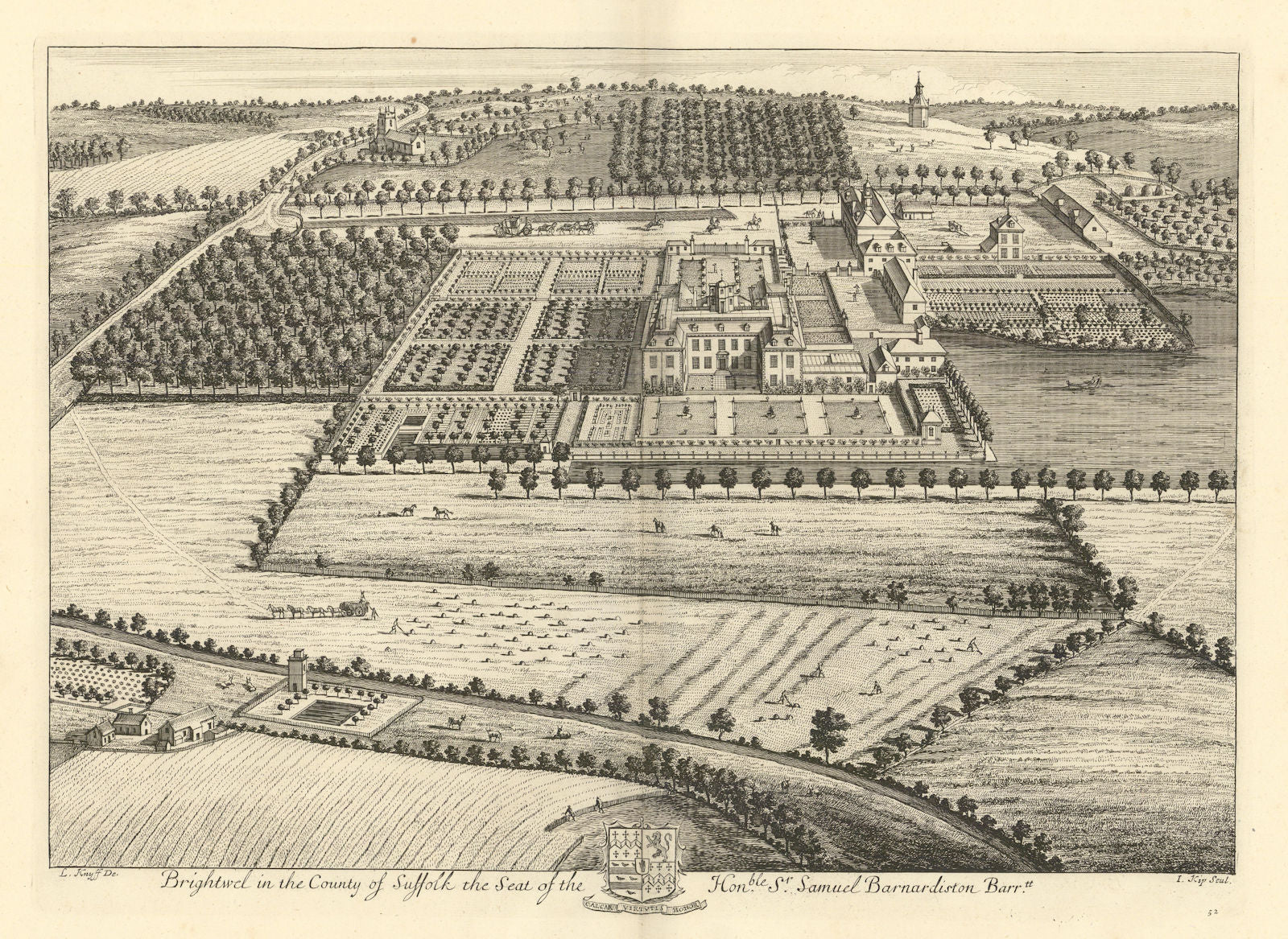 Brightwell Hall by Kip & Knyff.